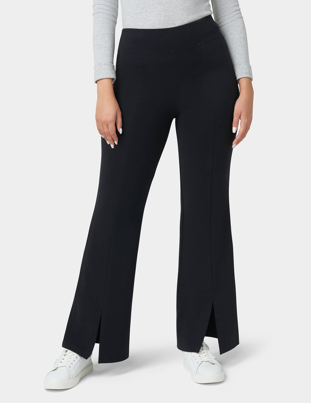 Hue Front Slit Cotton Yoga Pants Hue Front Slit Cotton Yoga Pants