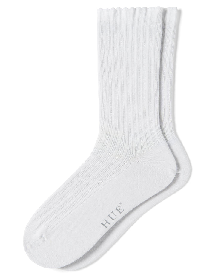 Scalloped Pointelle Sock