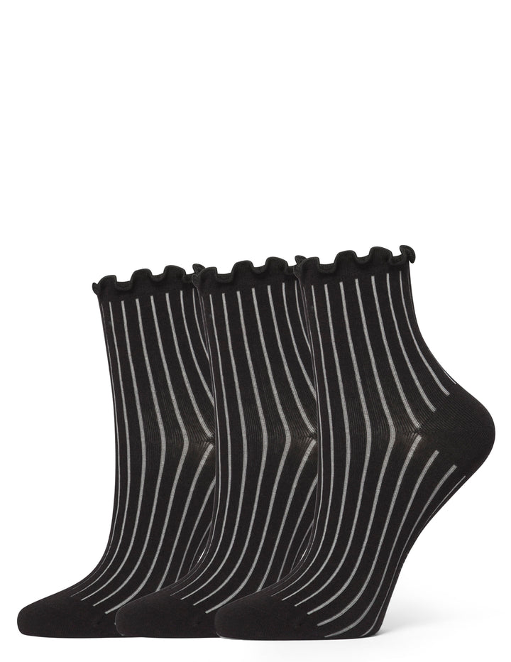 Sheer Rib Anklet 3 Pair Pack