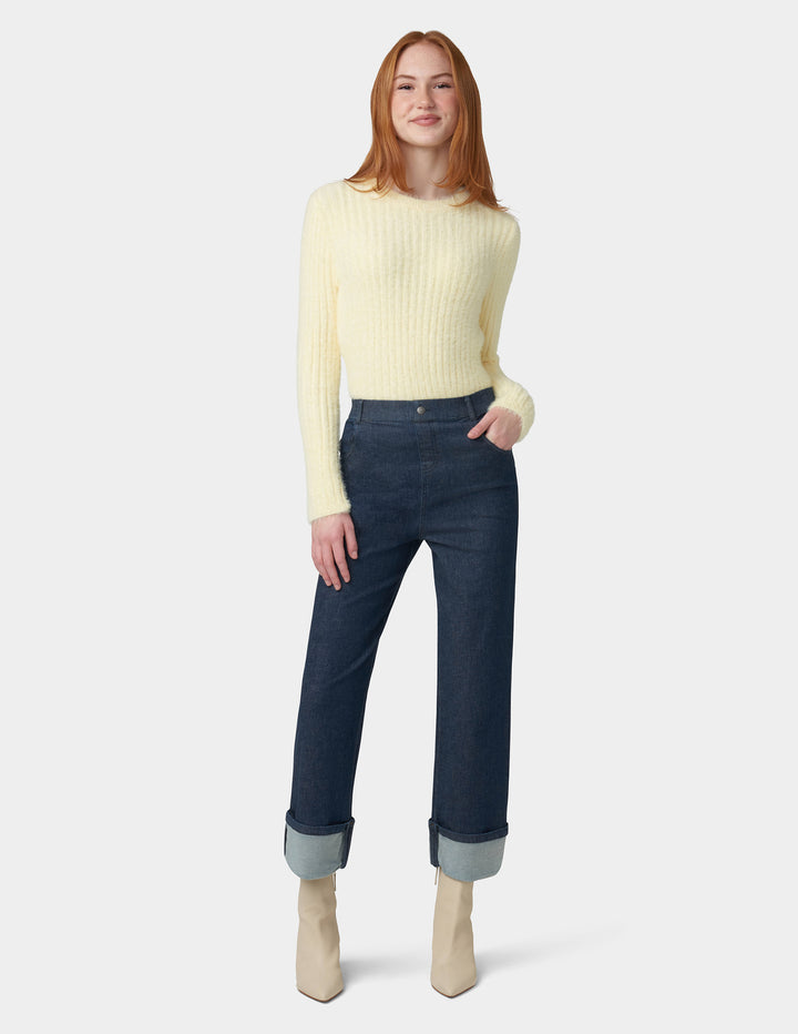 Cuffed Denim Skimmer