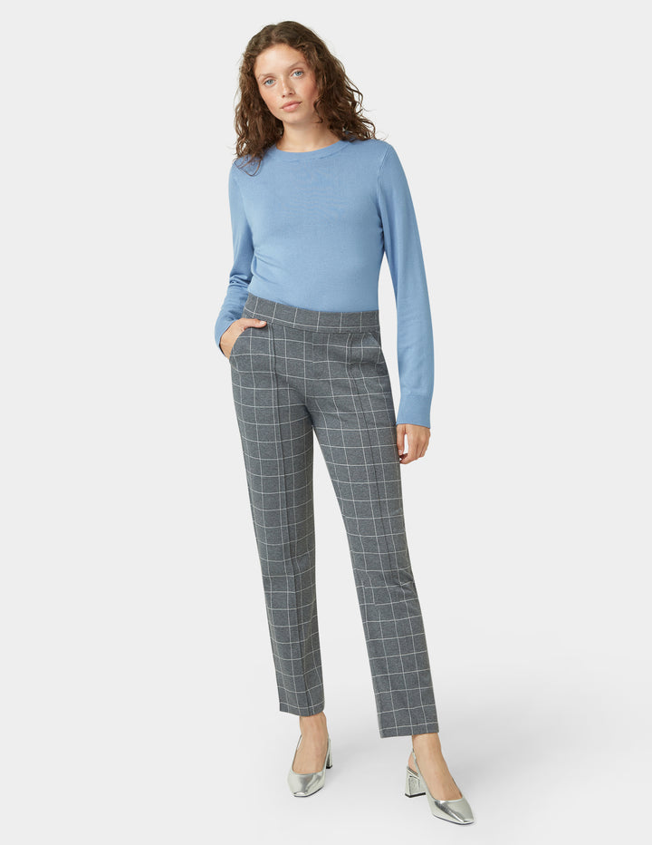 Window Pane Pull-On Trouser