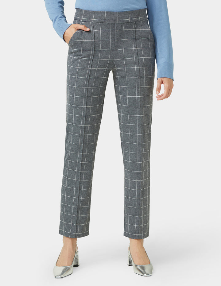 Window Pane Pull-On Trouser