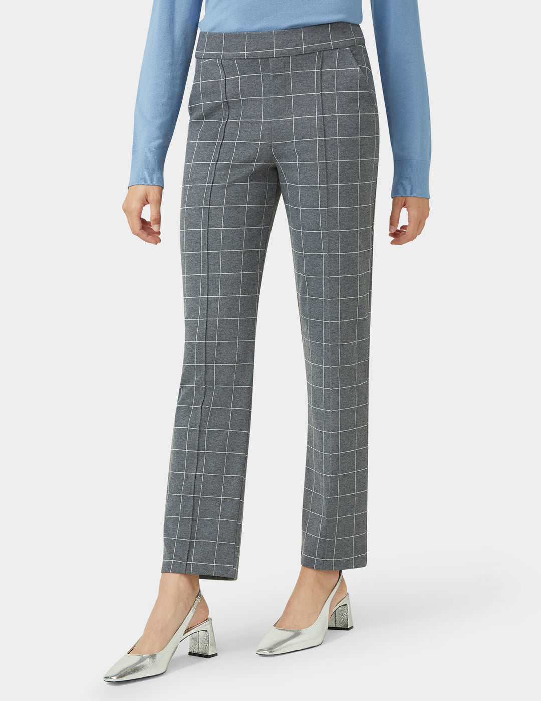 Window Pane Pull-On Trouser
