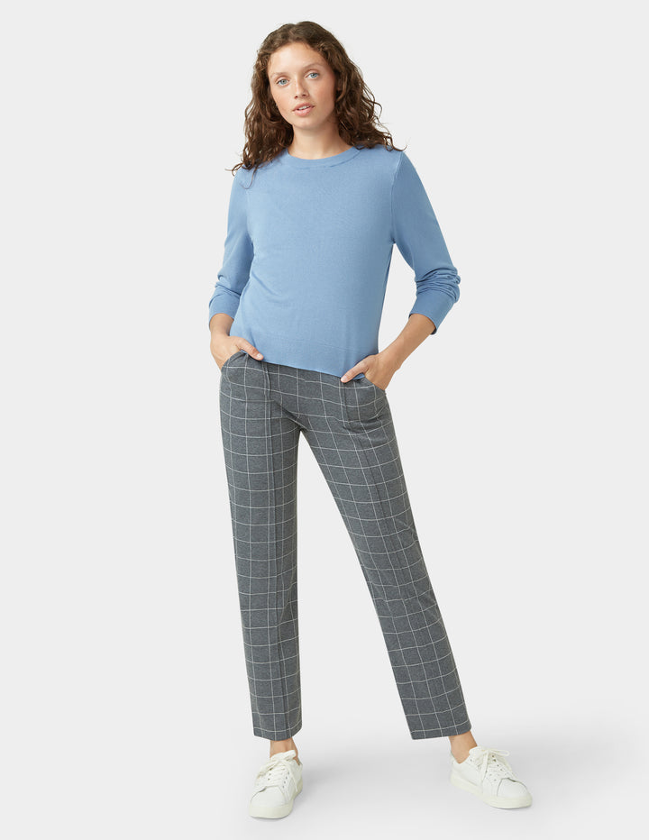 Window Pane Pull-On Trouser