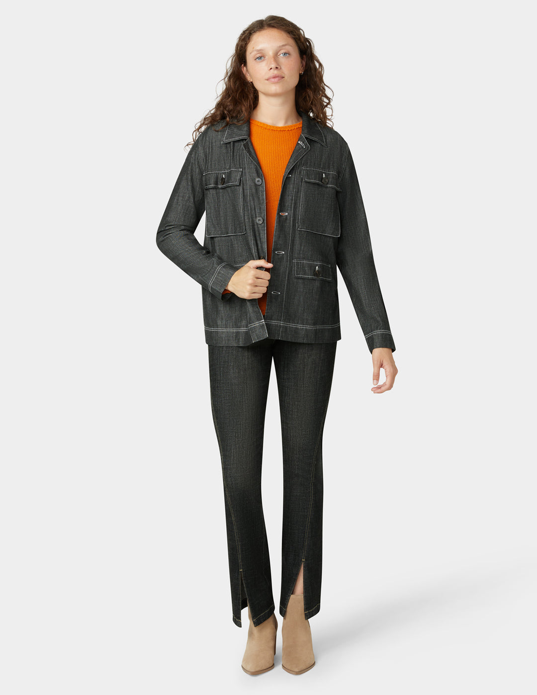 Crosshatch Denim Bootcut