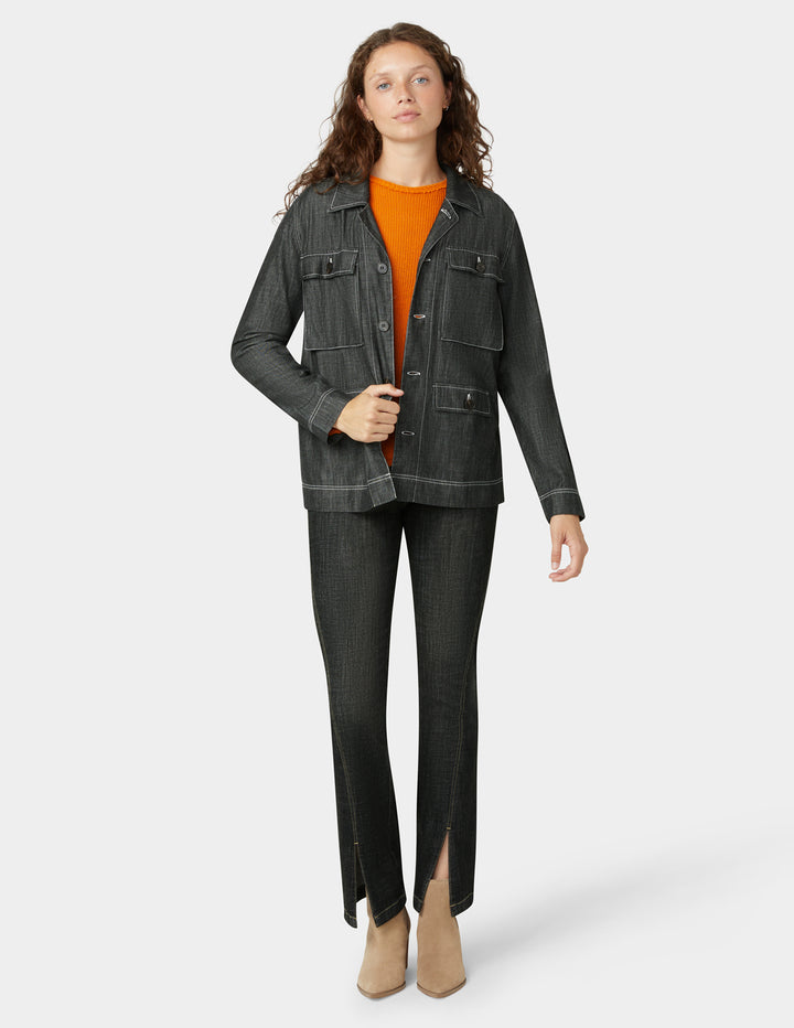 Crosshatch Denim Bootcut