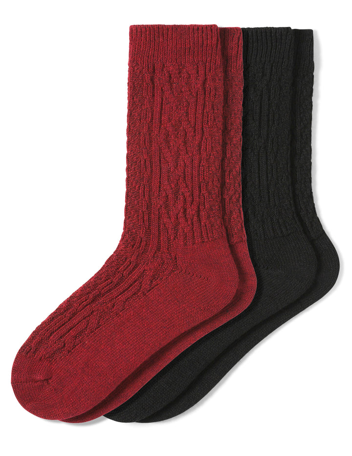 Cable Crew Sock 2 Pair Pack