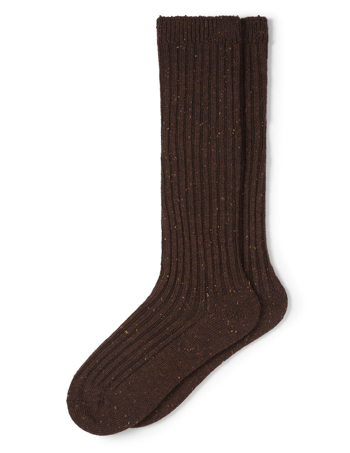 Brown sock on a white background
