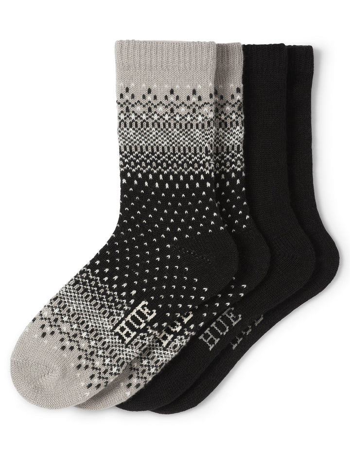 Ombre Fair Isle Sock 2 Pair Pack