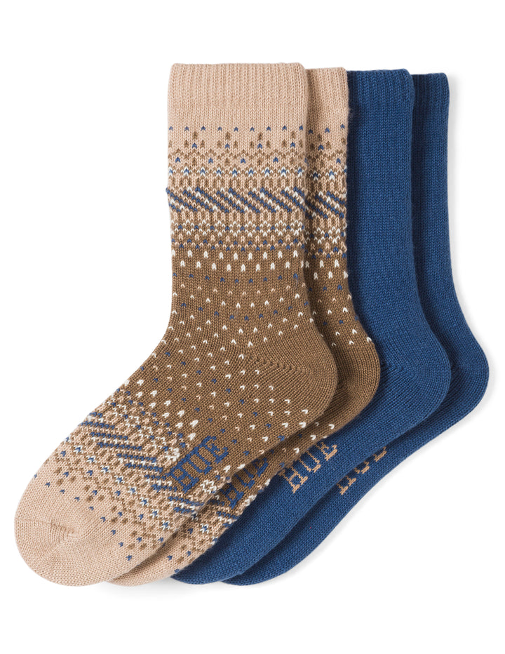 Ombre Fair Isle Sock 2 Pair Pack