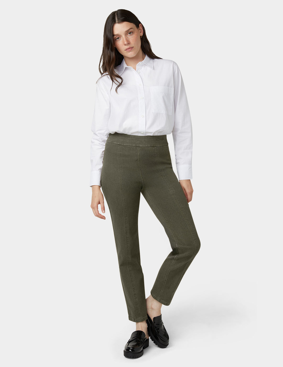 Denim Straight Leg Pant