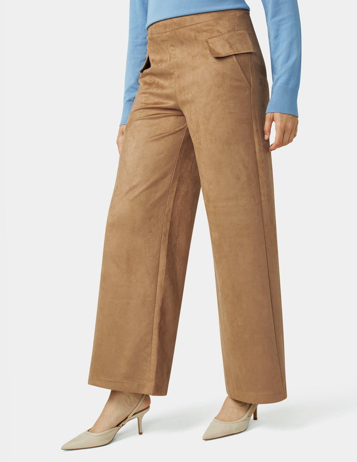 Suede Wide Leg Pant