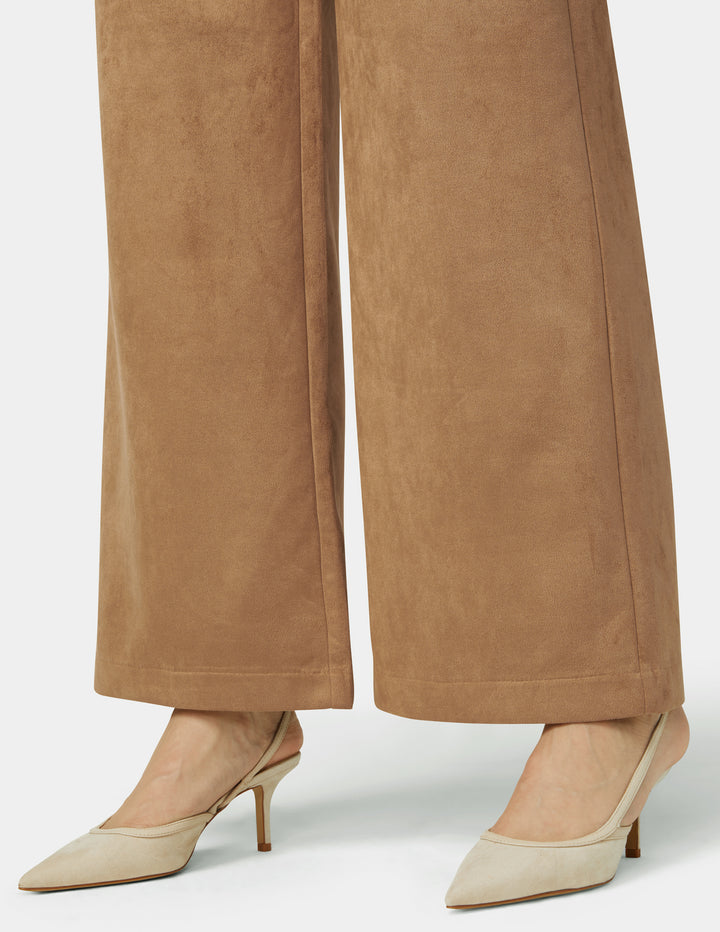 Suede Wide Leg Pant