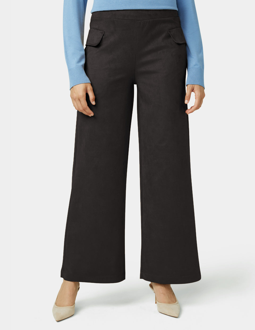 Suede Wide Leg Pant