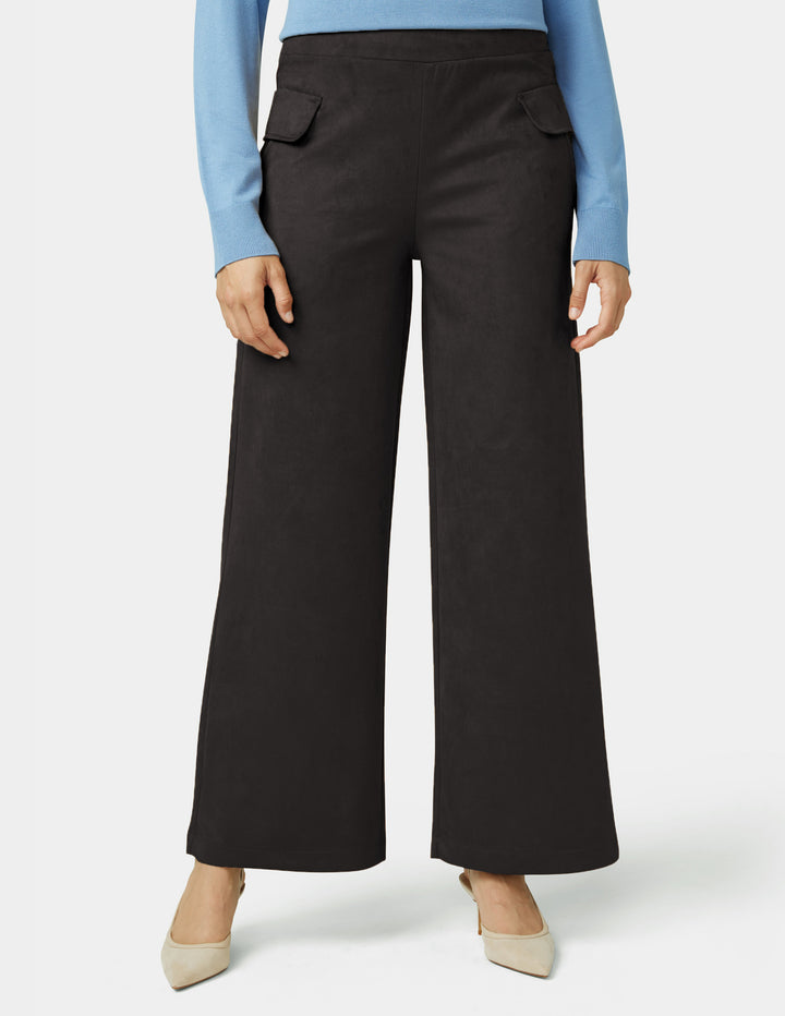 Suede Wide Leg Pant