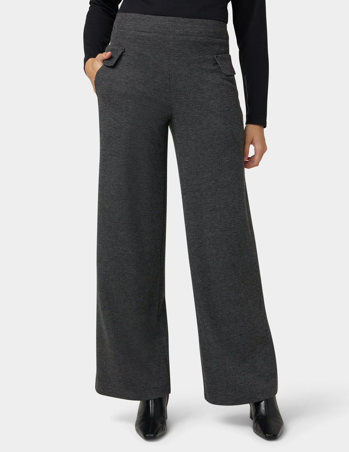 Herringbone Wide Leg Pant
