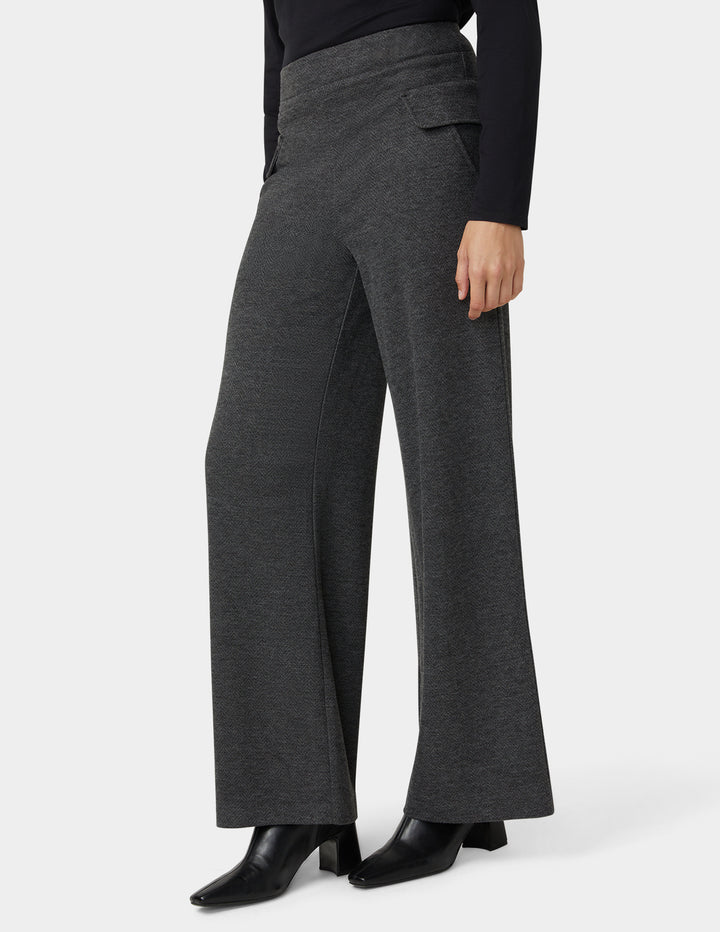 Herringbone Wide Leg Pant