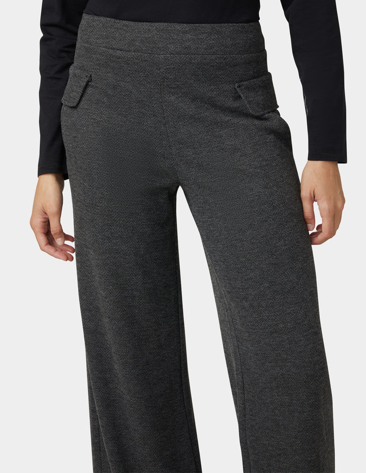 Herringbone Wide Leg Pant