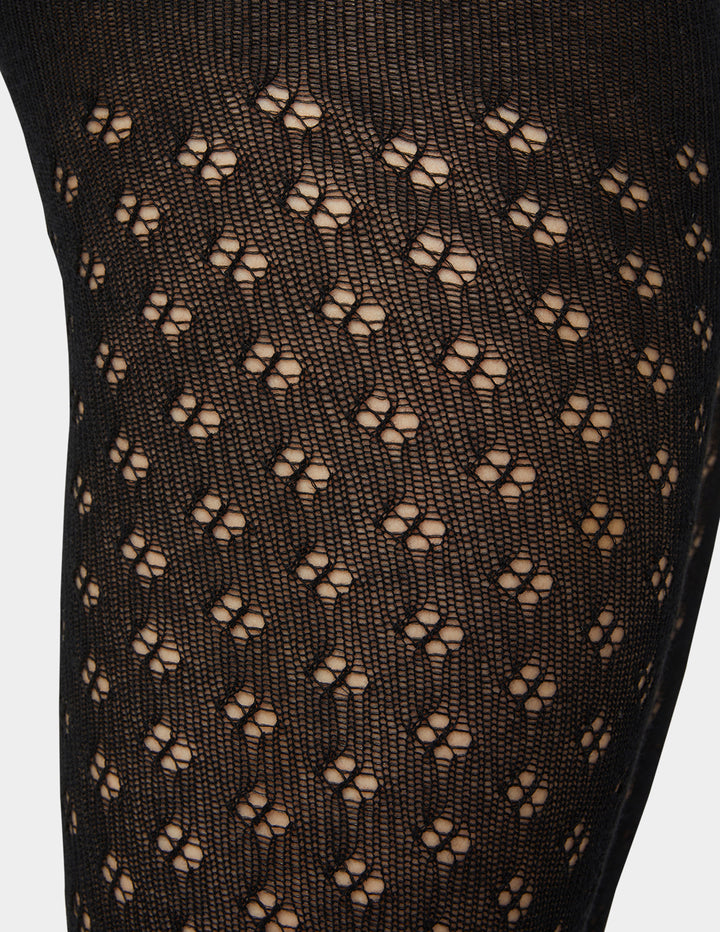 Pointelle Diamond Sweater tight detail shot