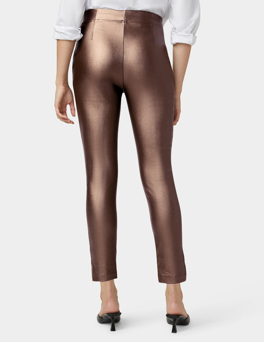 Coated Hi-Rise Cigarette Pant