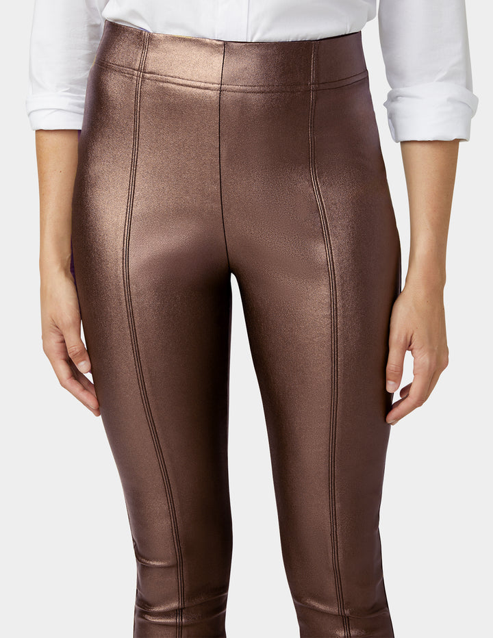 Coated Hi-Rise Cigarette Pant
