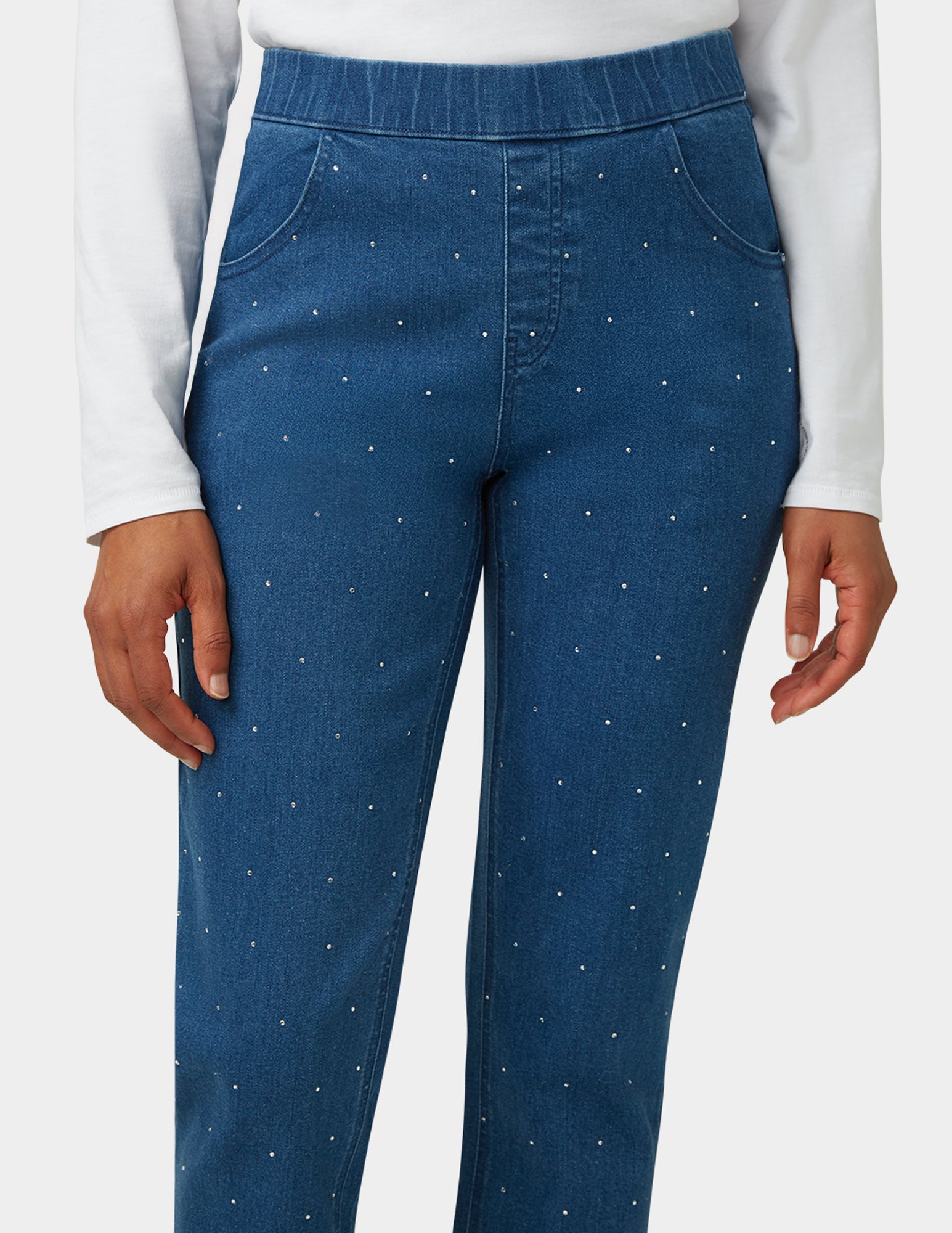 Rhinestone Cowgirl Denim Pant – HUE