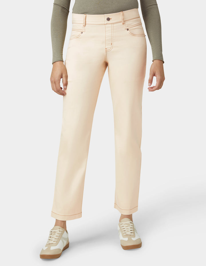 Crosshatch Denim Straight Leg Pant
