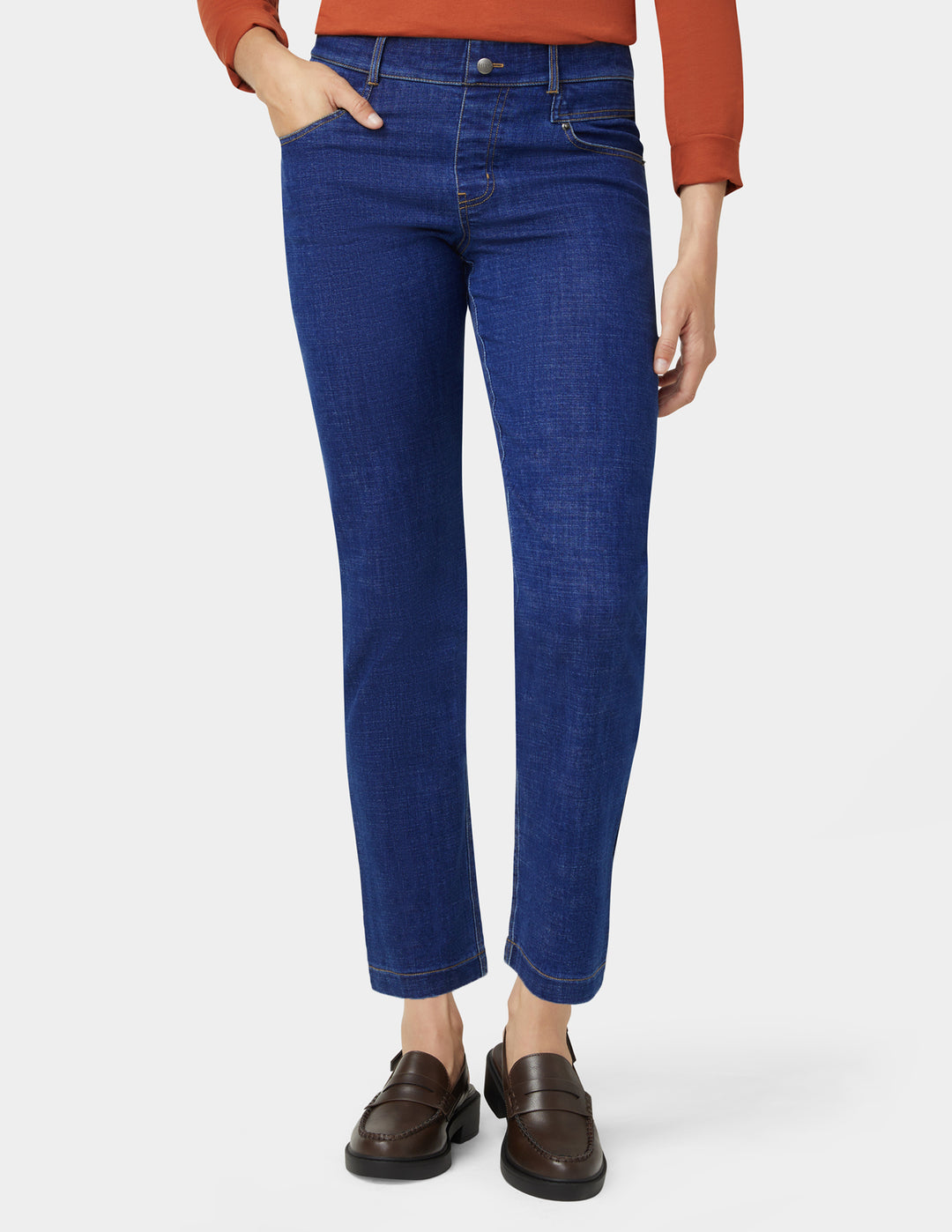 Crosshatch Denim Straight Leg Pant – HUE