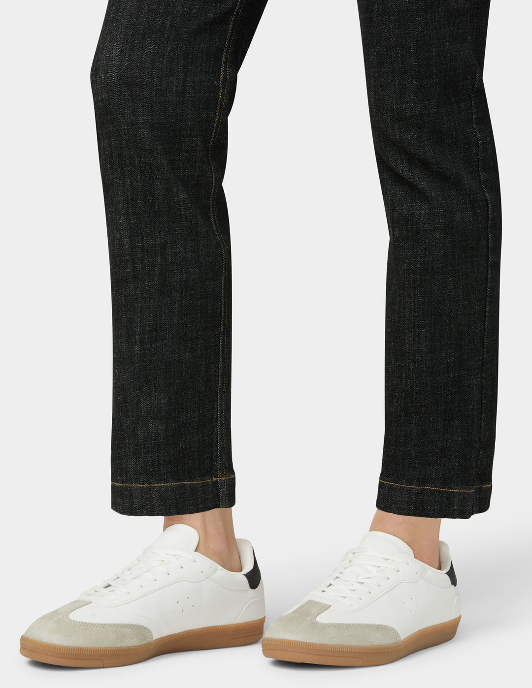 Crosshatch Denim Straight Leg Pant