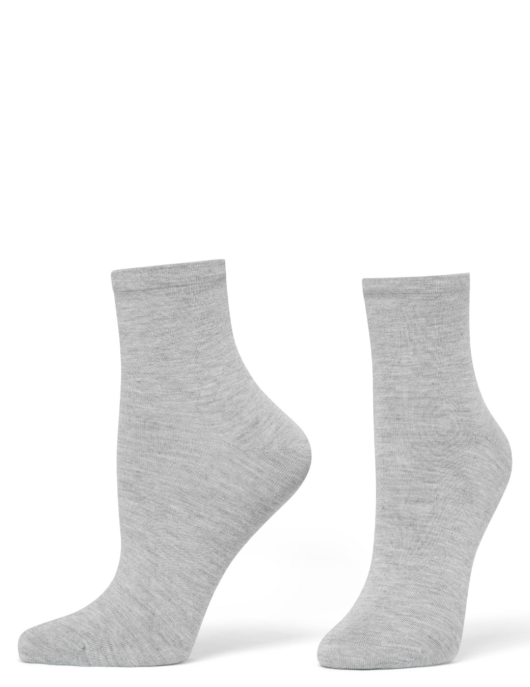 Pair of gray socks on a white background
