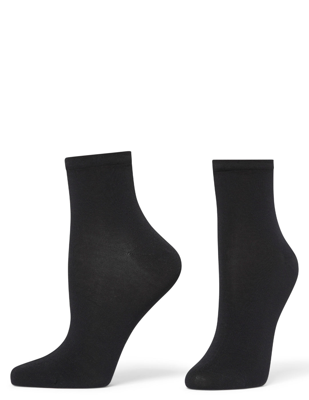 Pair of black socks on a white background