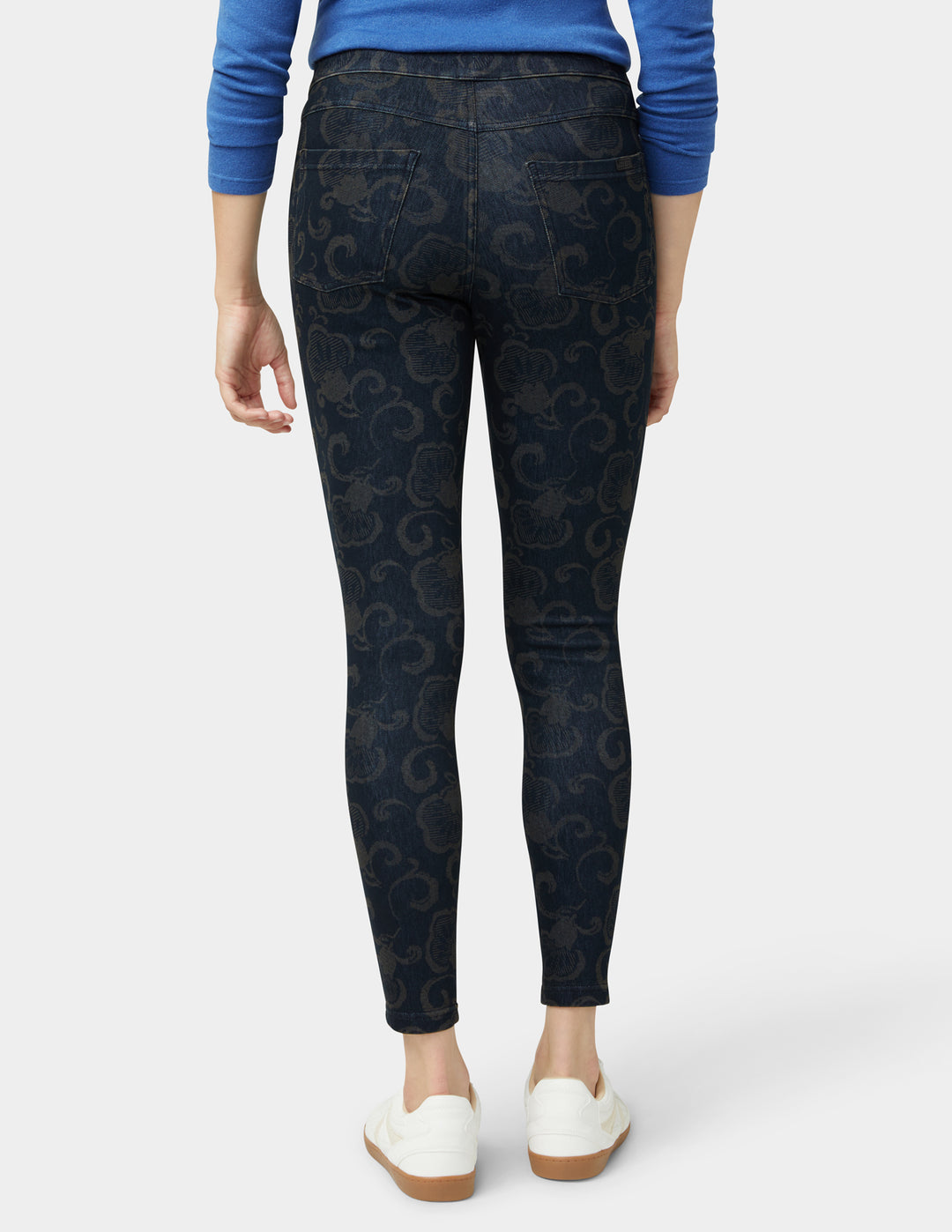 Etched Floral Denim Legging