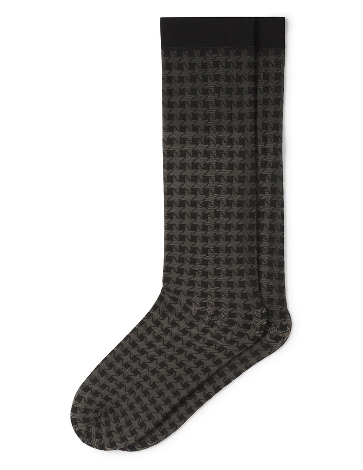 Tonal Houndstooth Knee High