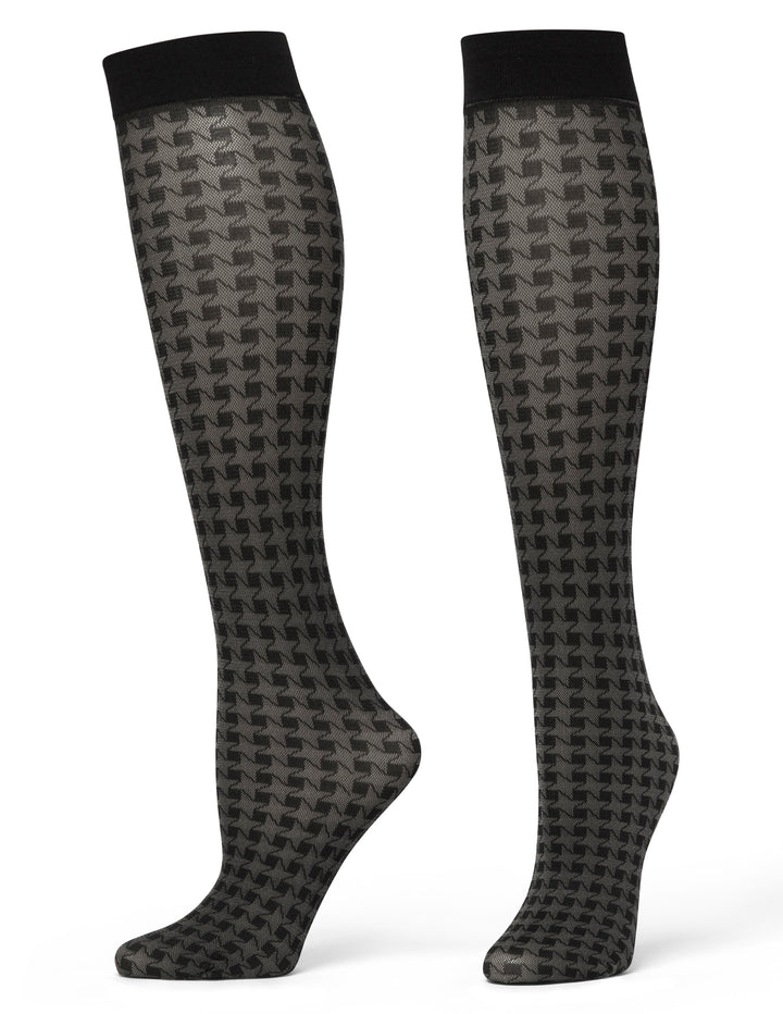 Tonal Houndstooth Knee High
