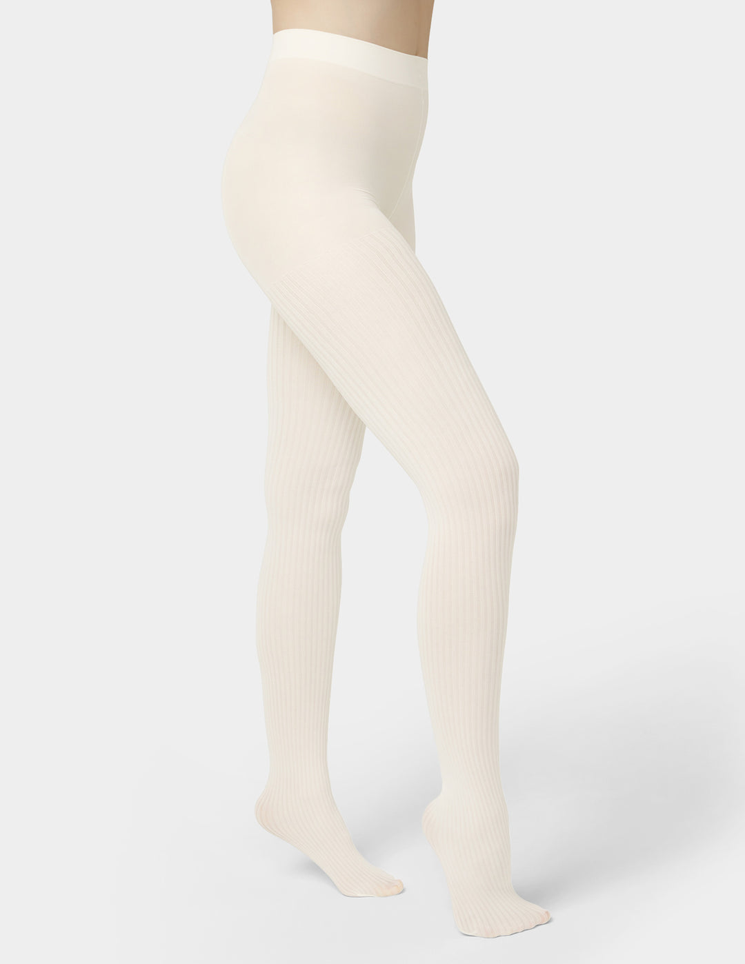 Hue Opaque Sheer Rib Tights - U24627 Ivory / M/L Hue Opaque Sheer Rib Tights - U24627 Ivory / M/L