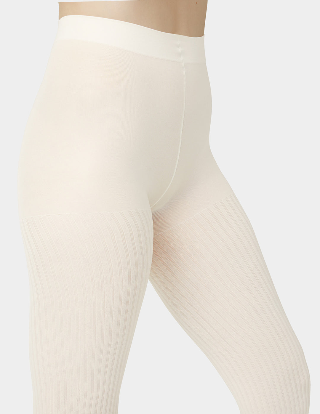 Opaque Sheer Rib Tight With Control Top