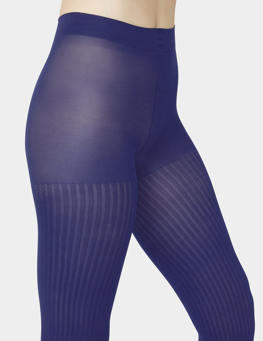 Opaque Sheer Rib Tight With Control Top