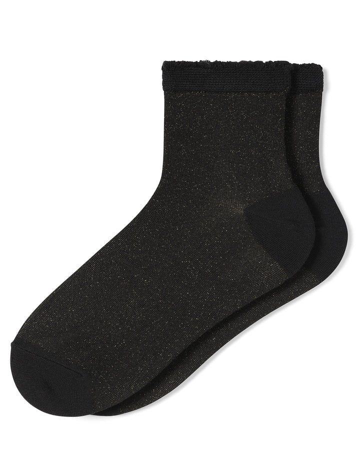 Pair of black socks on a white background