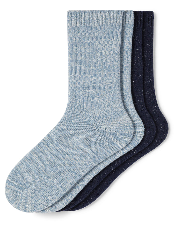 Sparkle Marled Crew Sock 2 Pair Pack