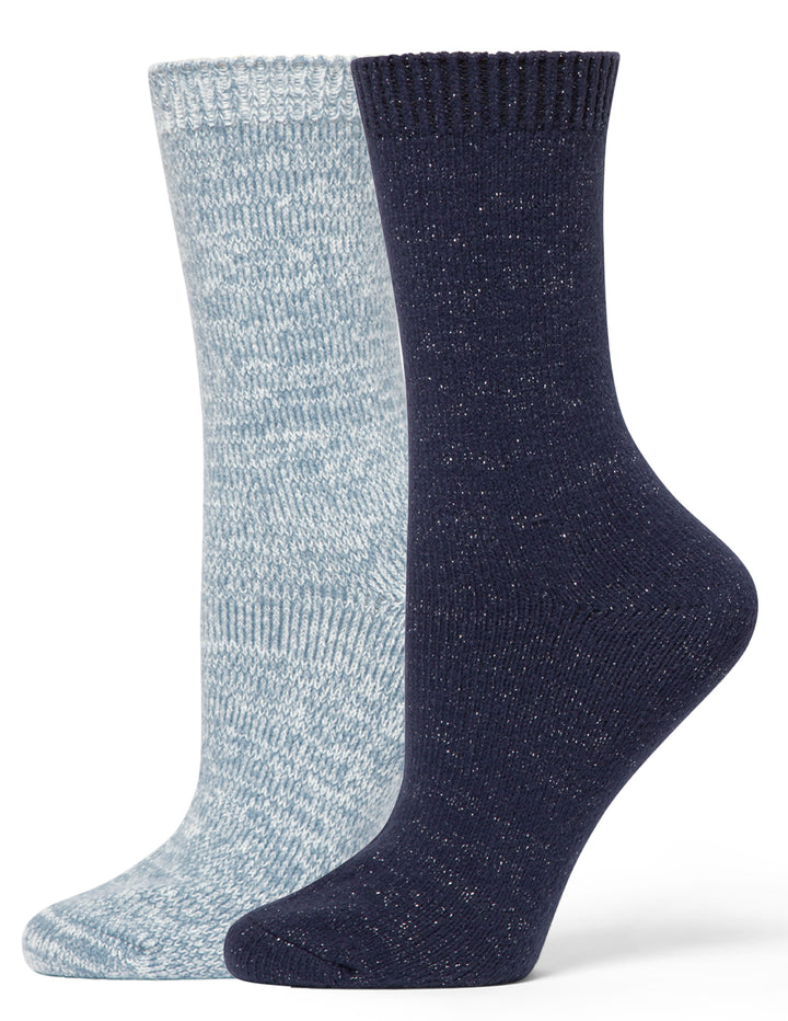 Sparkle Marled Crew Sock 2 Pair Pack