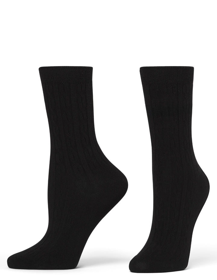 Pair of black socks on a white background