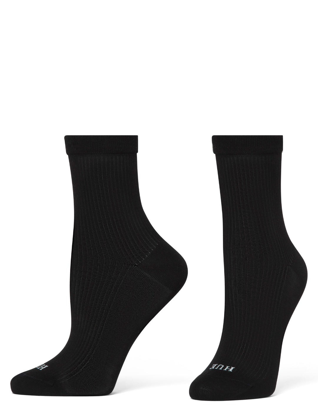 Pair of black socks on a white background