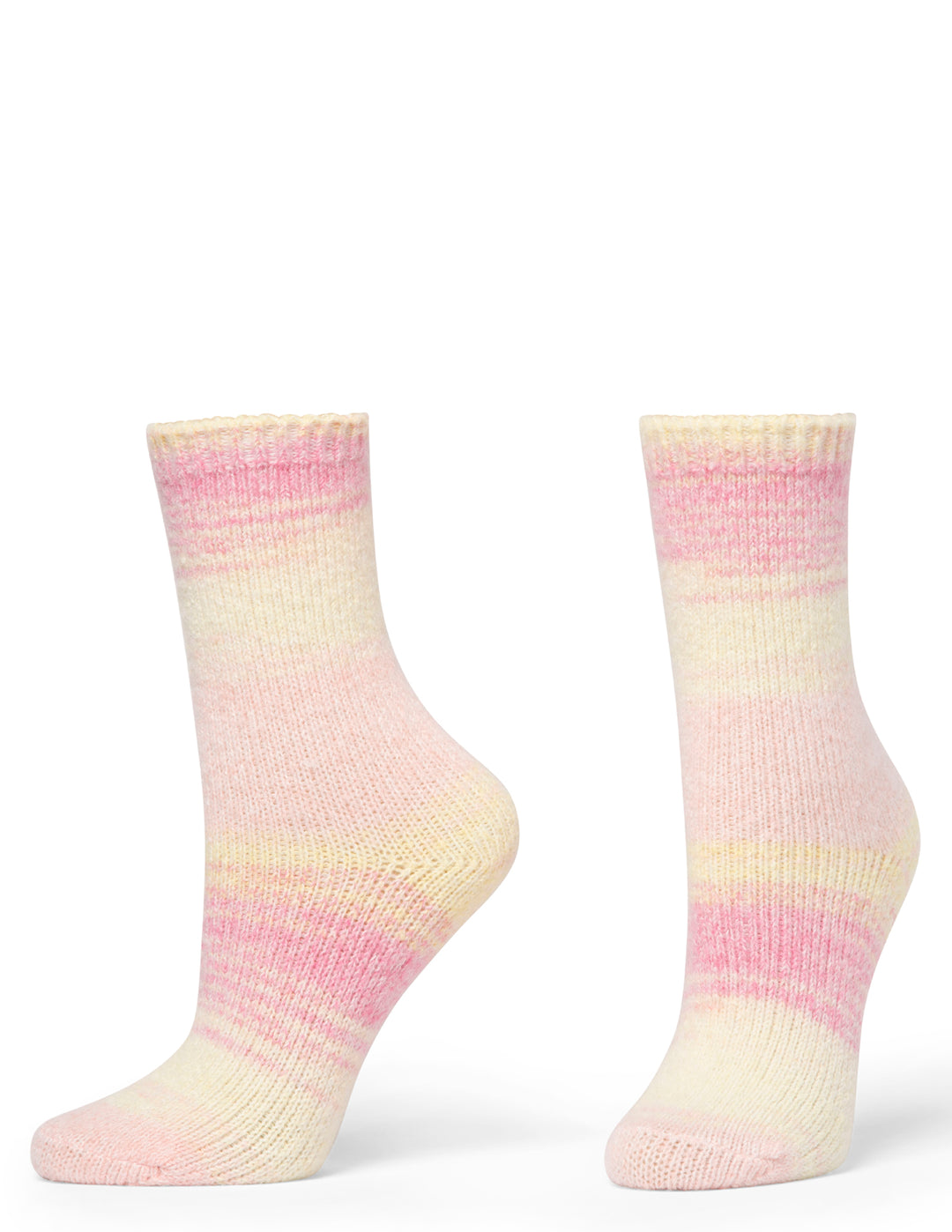 Striped Tweed Cozy Crew Sock 2 Pair Pack