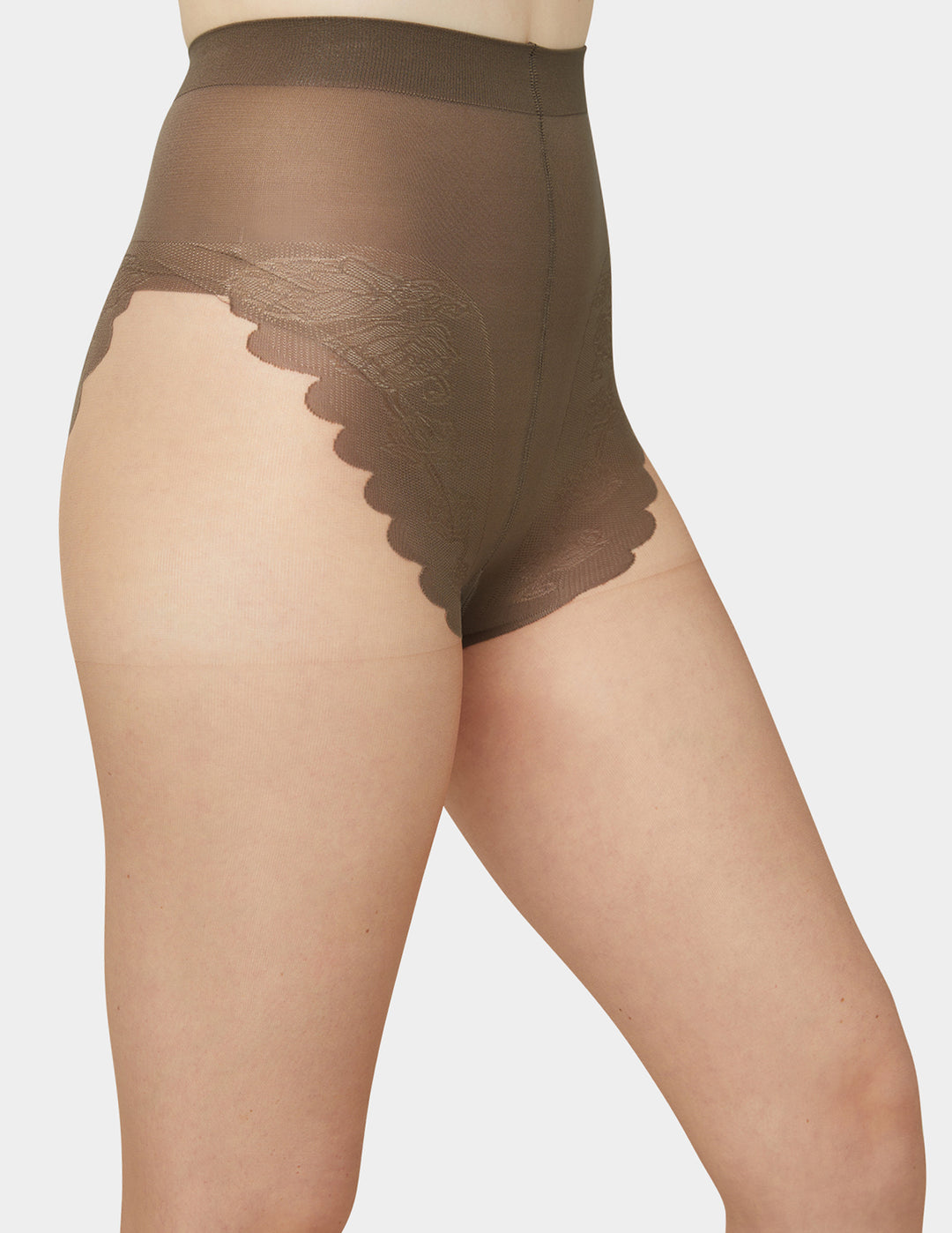 French Lace Control Top Pantyhose