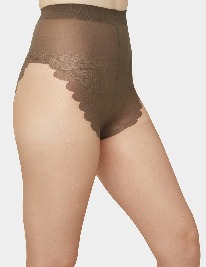 French Lace Control Top Pantyhose