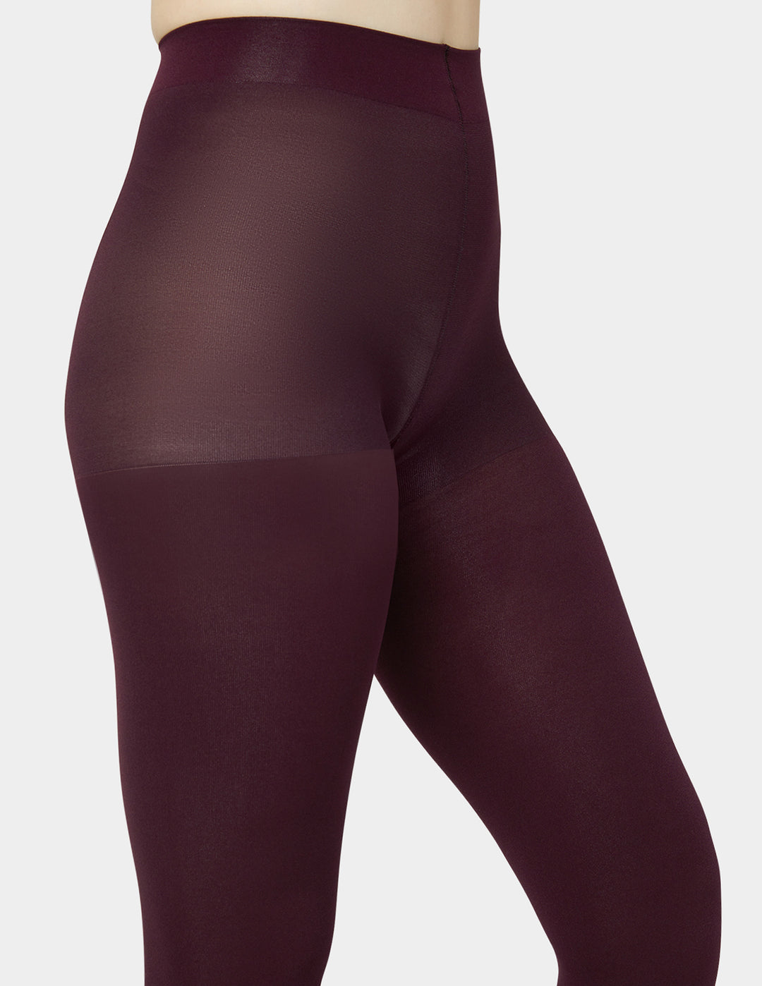 Maroon tights on a white background